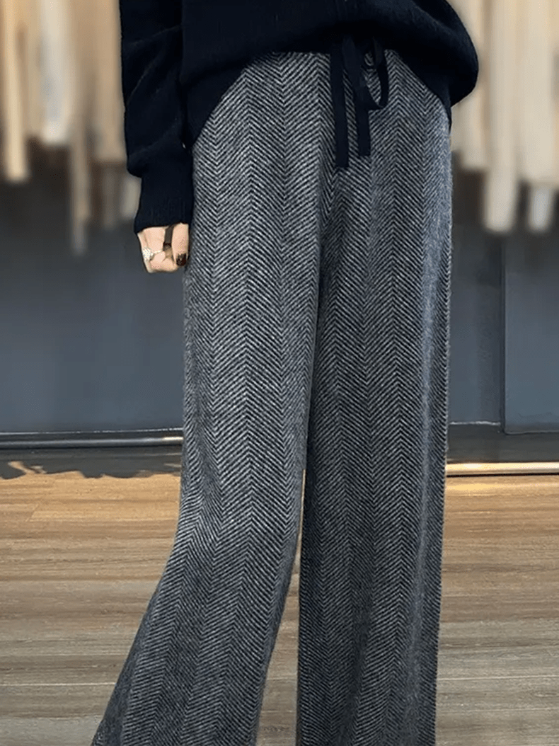 Wide-Leg Wool Pants
