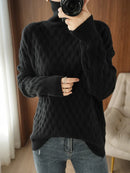 Slouchy Turtleneck Wool Sweater